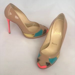 Christian Louboutin Astrogirl 120 Nude Pumps EU 35